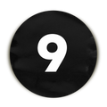 CUSTOMIZABLE Racing Number Pair: Black Meatball Roundel
