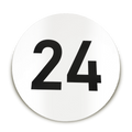 CUSTOMIZABLE Racing Number Pair: White Meatball Roundel