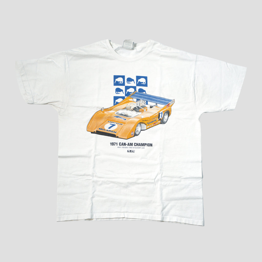 90s Peter Revson McLaren M8F 1971 Can-Am Champion T Shirt