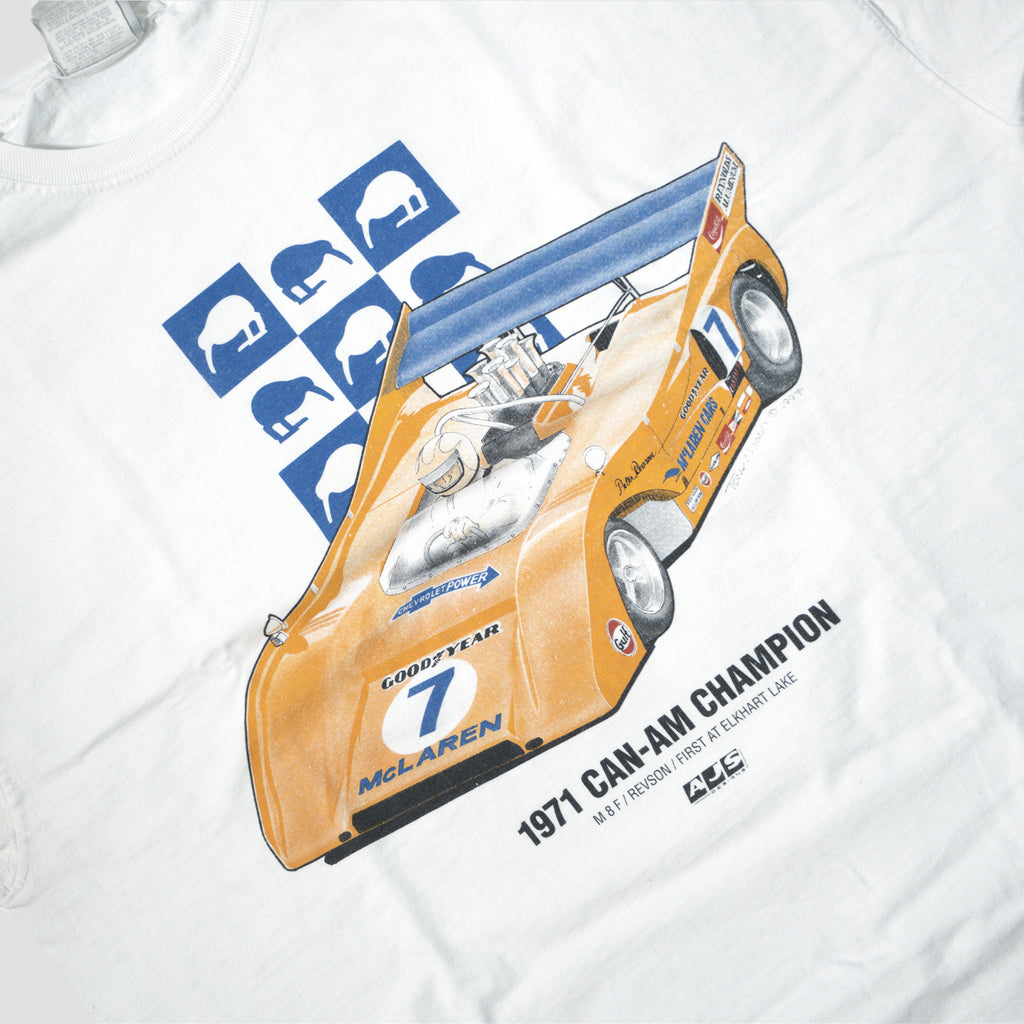 90s Peter Revson McLaren M8F 1971 Can-Am Champion T Shirt
