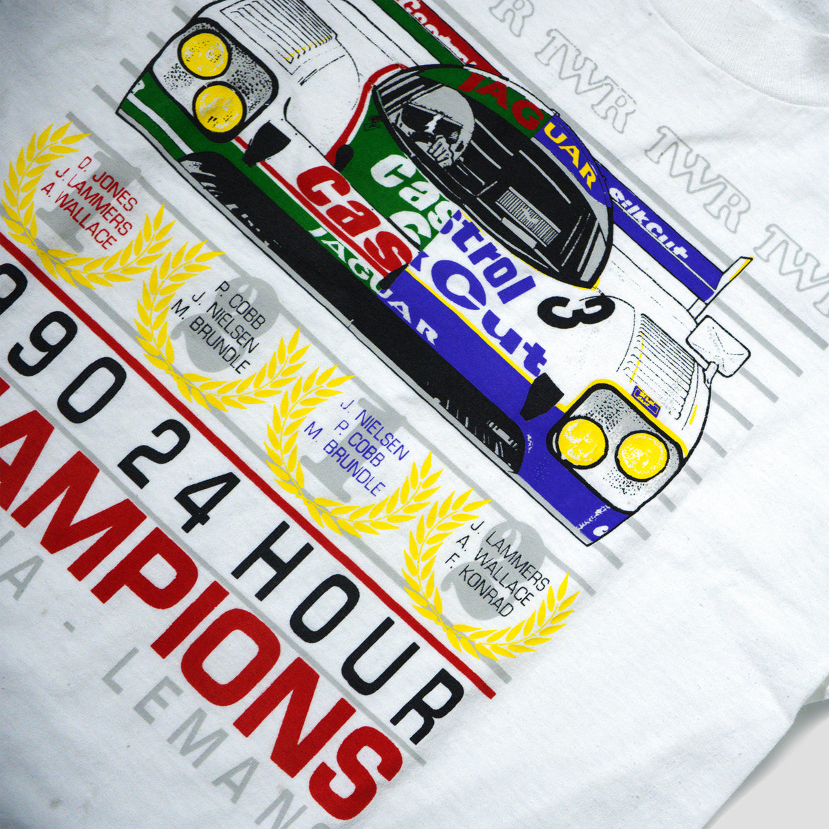 90's Jaguar XJR-12 TWR 24 Hour Champions Daytona Le Mans Silk Cut T Shirt