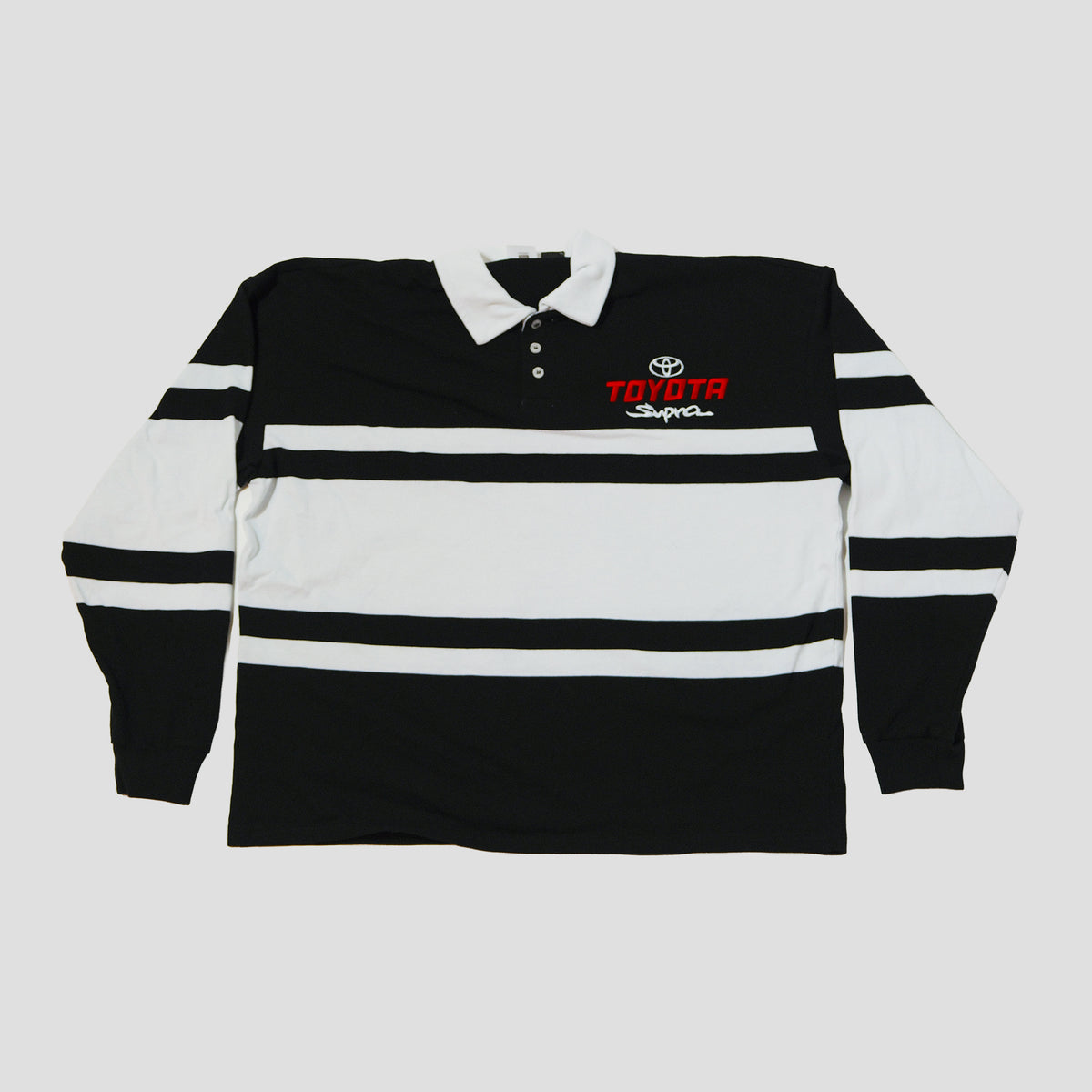 00's Toyota Supra Embroidered Rugby Polo Shirt