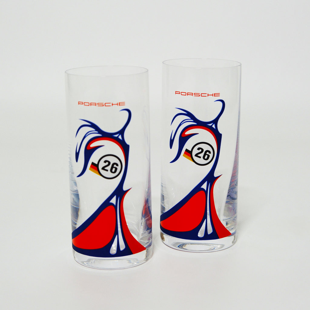 Porsche GT1 1998 Le Mans Livery Tall Drinking Glasses Set of Two