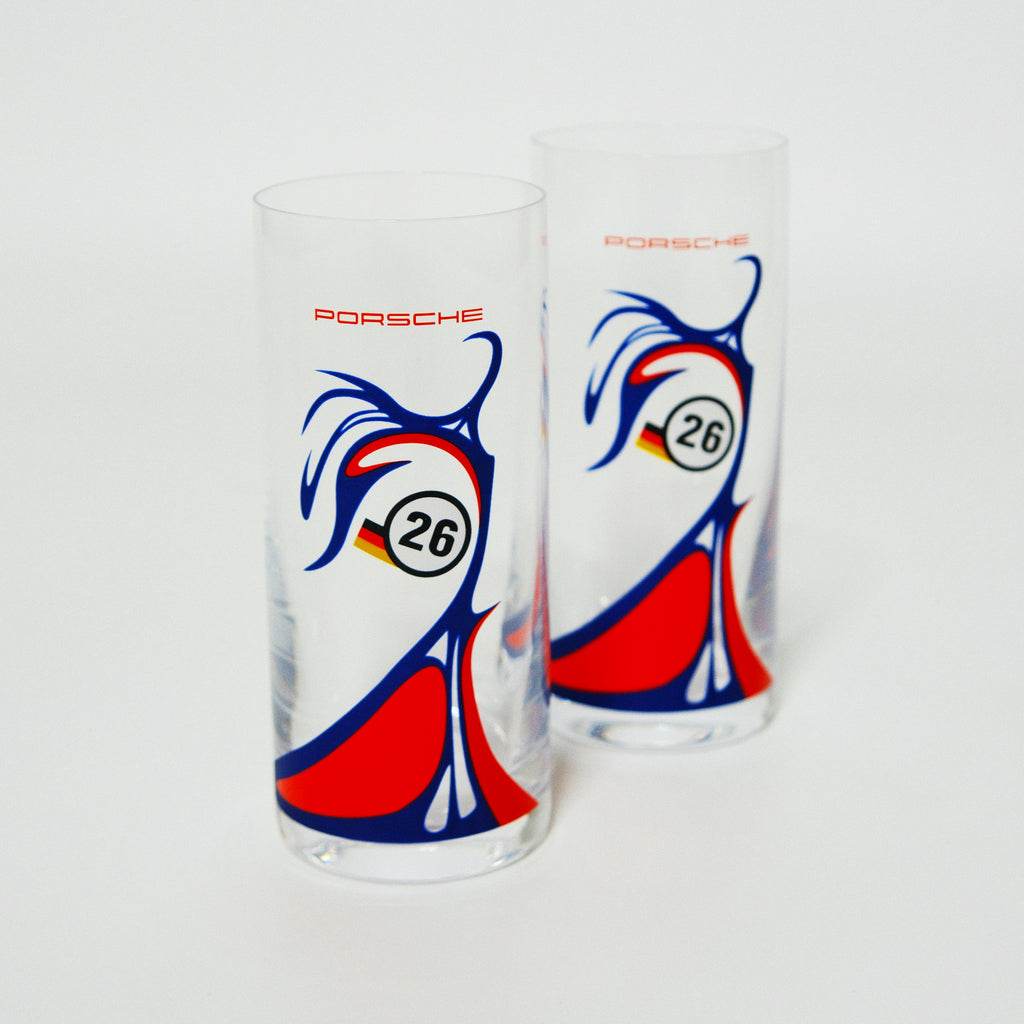 Porsche GT1 1998 Le Mans Livery Tall Drinking Glasses Set of Two
