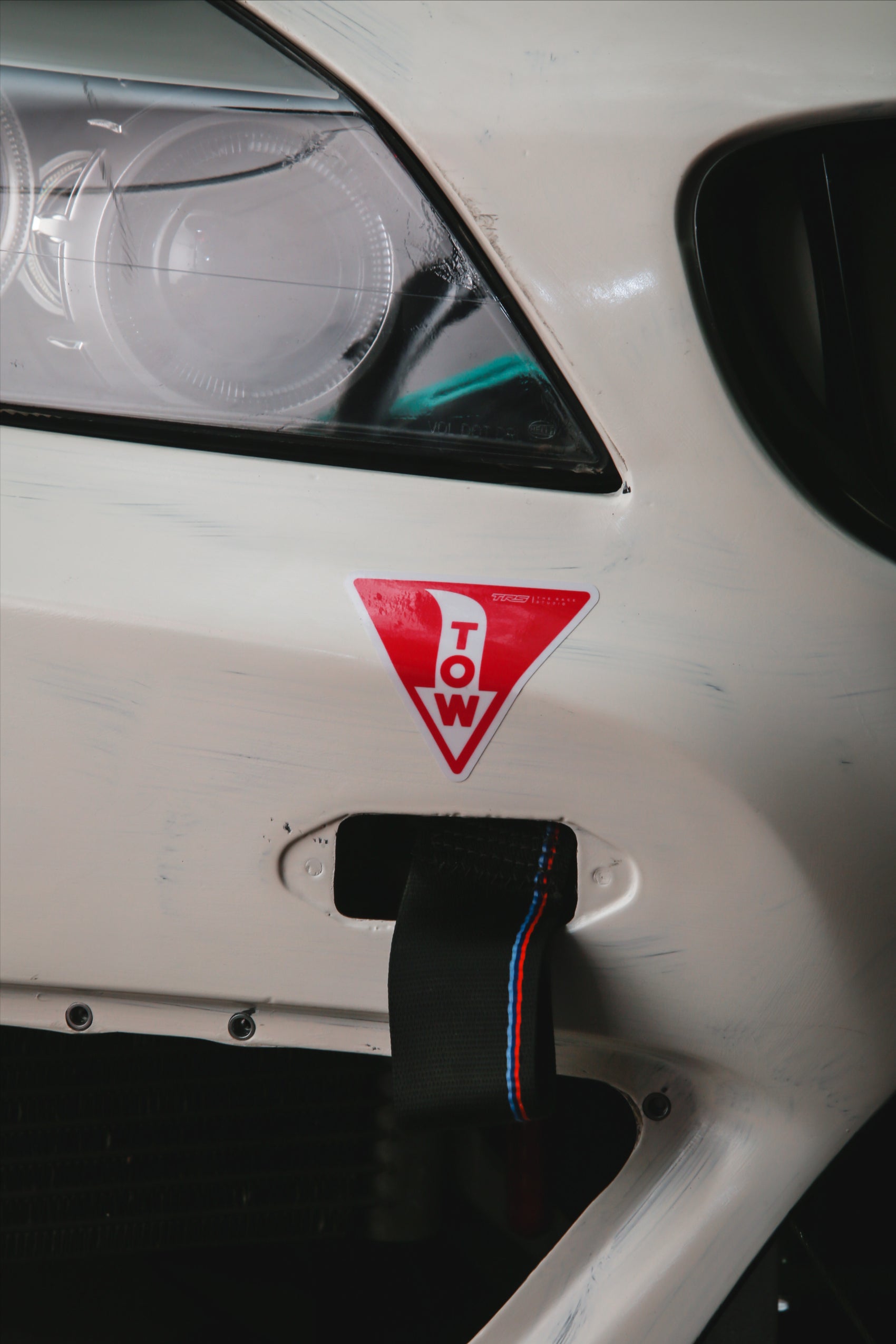 Automotive Racing Tow Point Sticker Tow Sticker (Triangle) – The Race Studio
